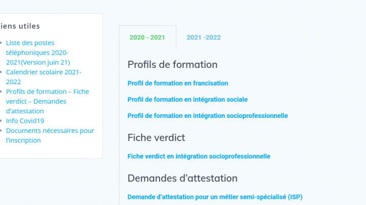 Profils de formation et demandes d&rsquo;attestation