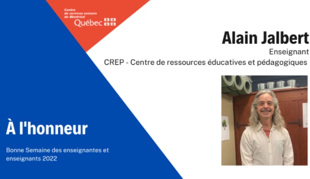 Il s’investit à 200% pour le développement de ses élèves: Merci Alain Jalbert