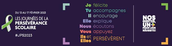 Bien entourés, nos élèves peuvent persévérer! 