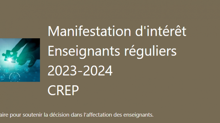 Opération importante pour les enseignants permanents : Manifestation d’intérêt pour 2023-2024