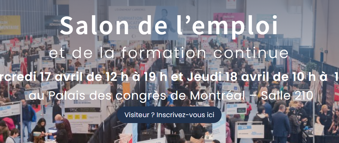Salon de l’emploi et de la formation continue : 17 et 18 avril 2024