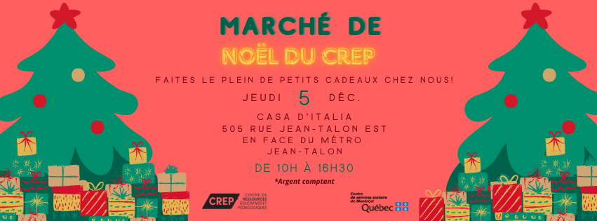 C&rsquo;est un rendez-vous ce jeudi 5 décembre: Marché de Noël du CREP