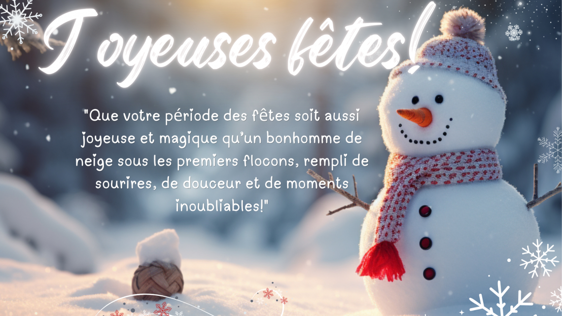 Joyeuses fêtes à notre formidable équipe !