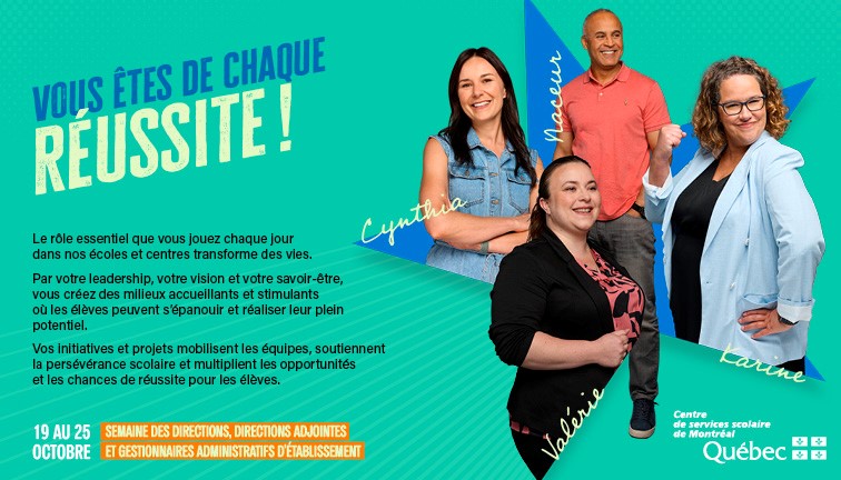 SEMAINE DES DIRECTIONS, DIRECTIONS ADJOINTES ET GESTIONNAIRES ADMINISTRATIFS D’ÉTABLISSEMENT