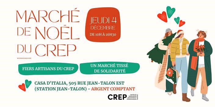 Réservez la date du 4 décembre : Marché de Noël du CREP 2025